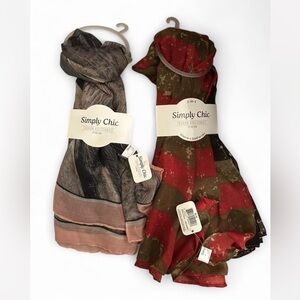 Set of 2 Multi-coloured cotton scarves #accessorize